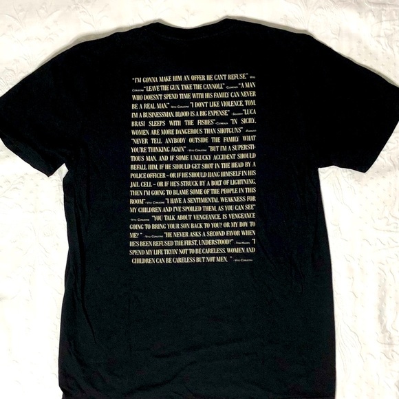 Lucky Brand Tee NWT “The Godfather” Movie Tee Graphic Print Front/Back Size S - Picture 4 of 12